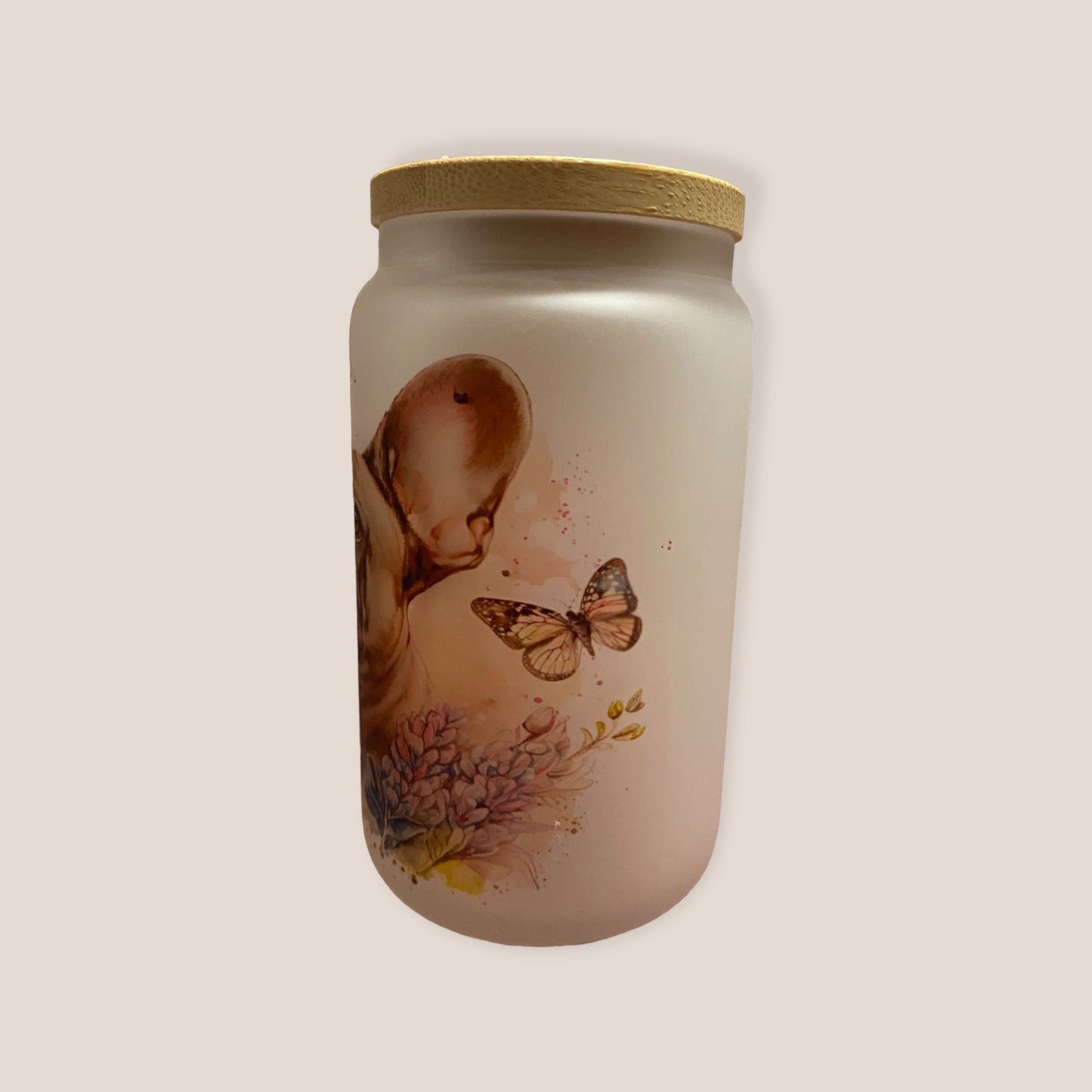 Glass and Bamboo - French Bulldog Tumbler